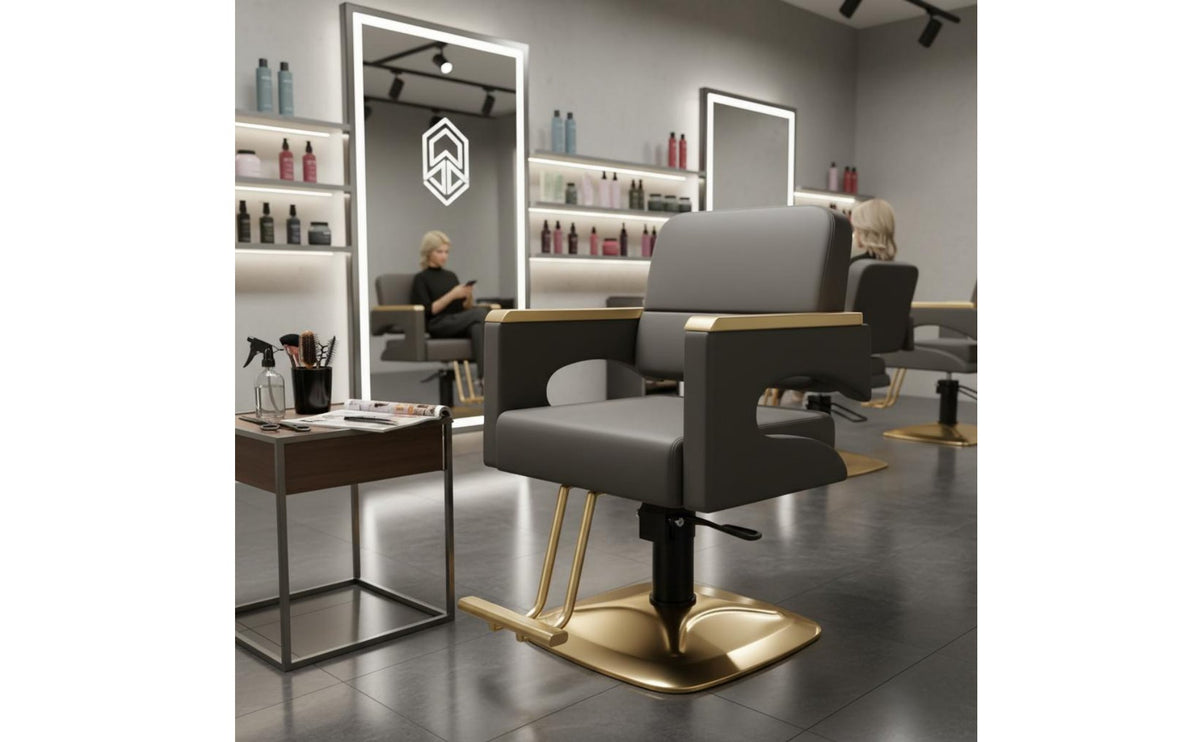 Adjustable Height Hydraulic Barber Chair Ergonomic Design Swivel Hair Cutting Chair Heavy Duty Easy to Clean for Barbers, Hairstylists, Barbershop, Beauty Parlor