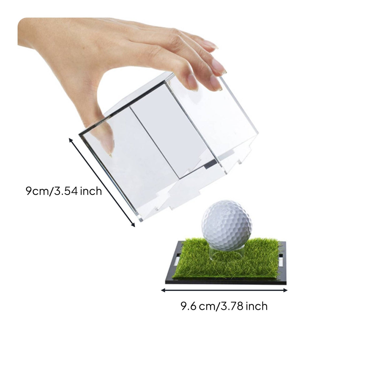 Mirror Back Display Case Multi-Angle Reflection Mirrored Display Box for Desk