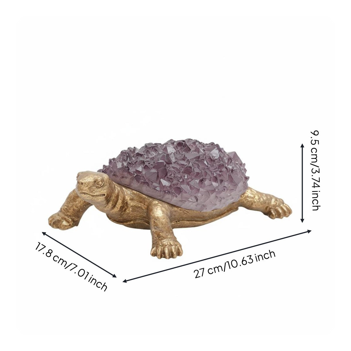 Turtle Trinket Box Creative Design Turtle Jewelry Box Animal Figurine Home Decor for Living Room, Entryway, Tv Cabinet