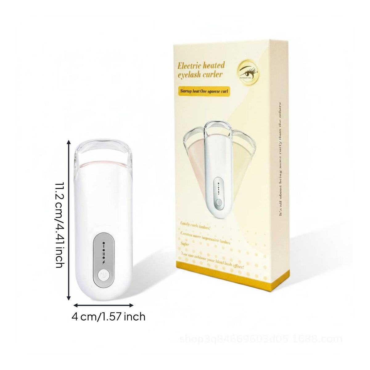 Electric Eyelash Curler 2 Temperature Settings Heated Eyelash Curler for Travel