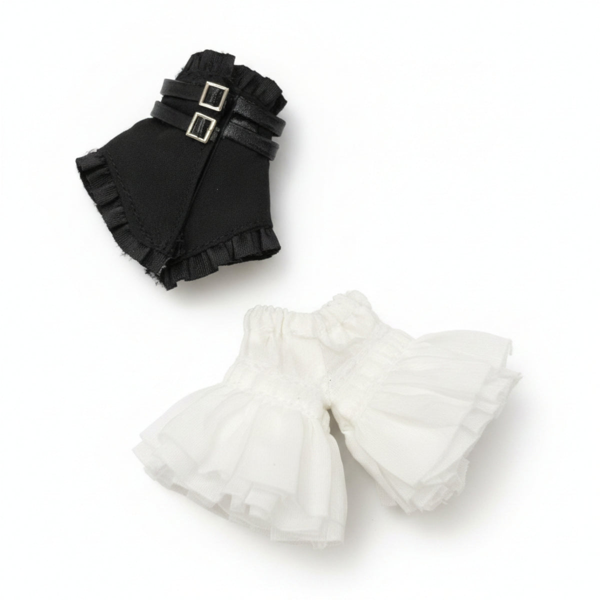 Translucent Black Strapless Doll Outfit Toy Clothing Ruffled