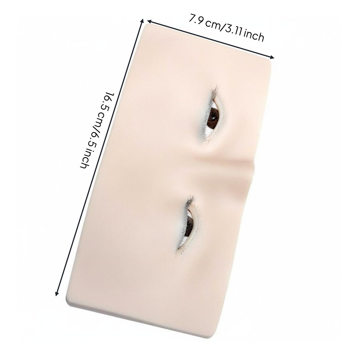 Reusable Lash Training Model with Liftable Eyelids Lightweight & Portable 3-Layer Lash Training Head Easy to Clean for Beauty School