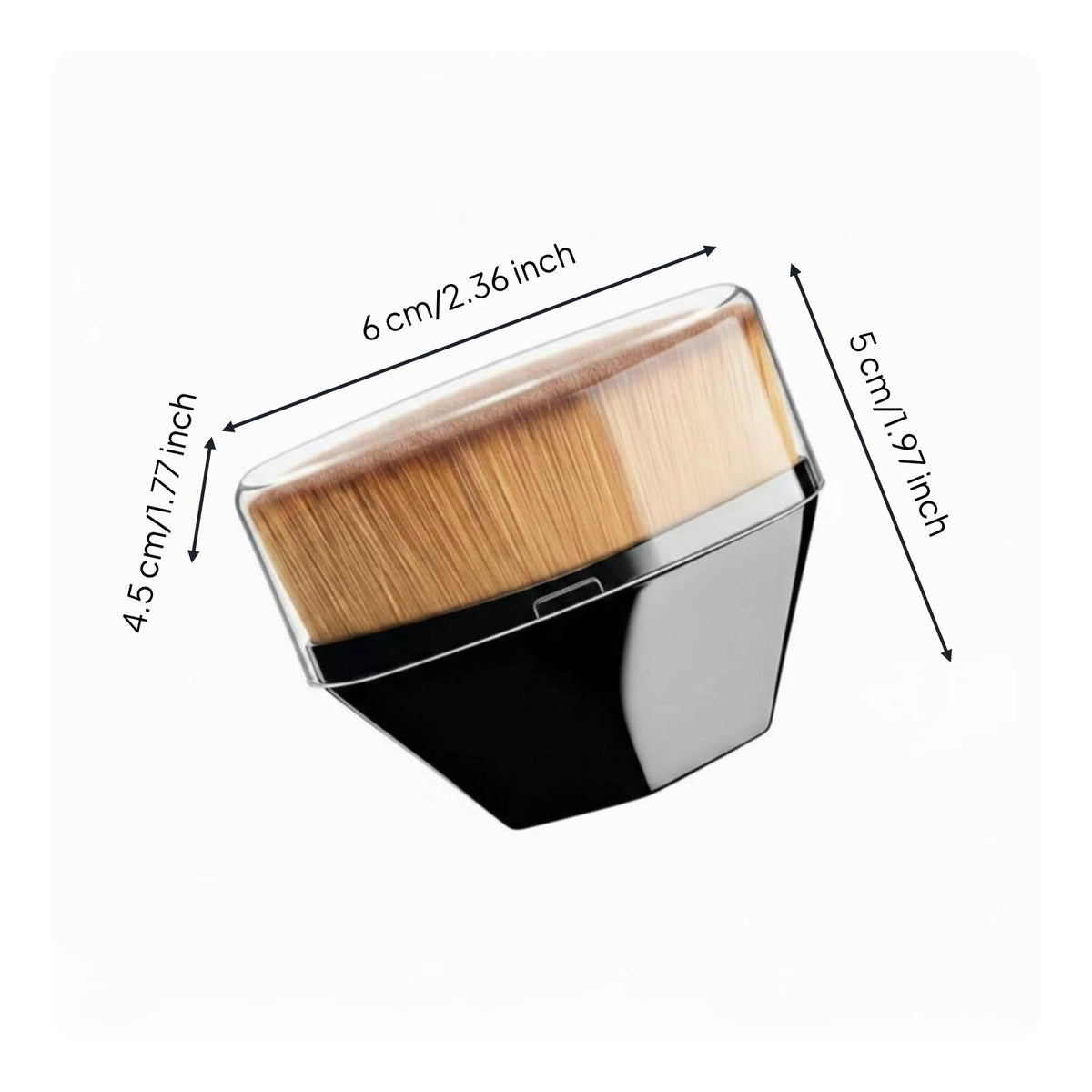2 Pieces Flush-Tip Foundation Brush Multi-Functional Liquid Foundation Brush