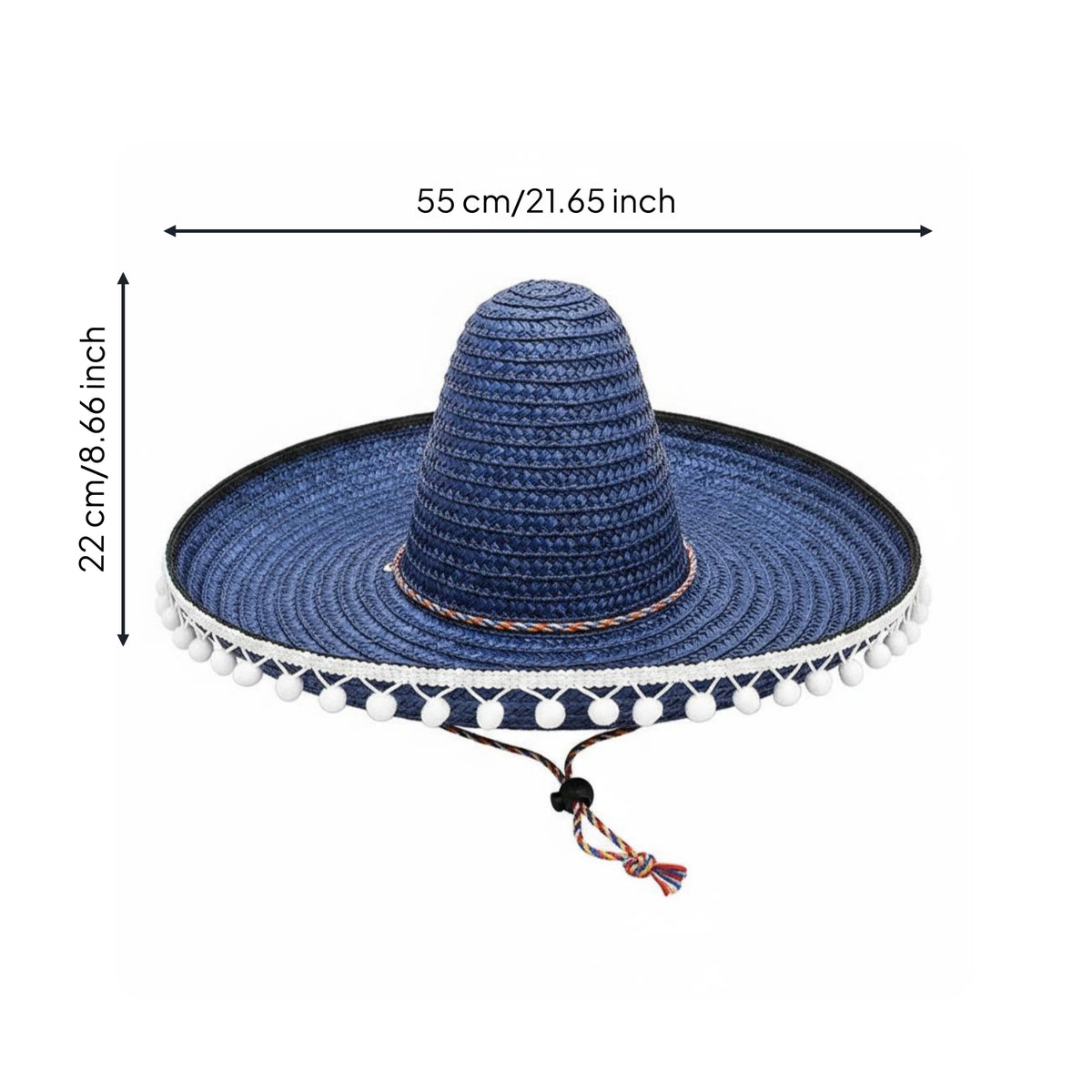 Mexican Straw Hat Colorful Sombrero Hat Lightweight for Halloween, Vacation