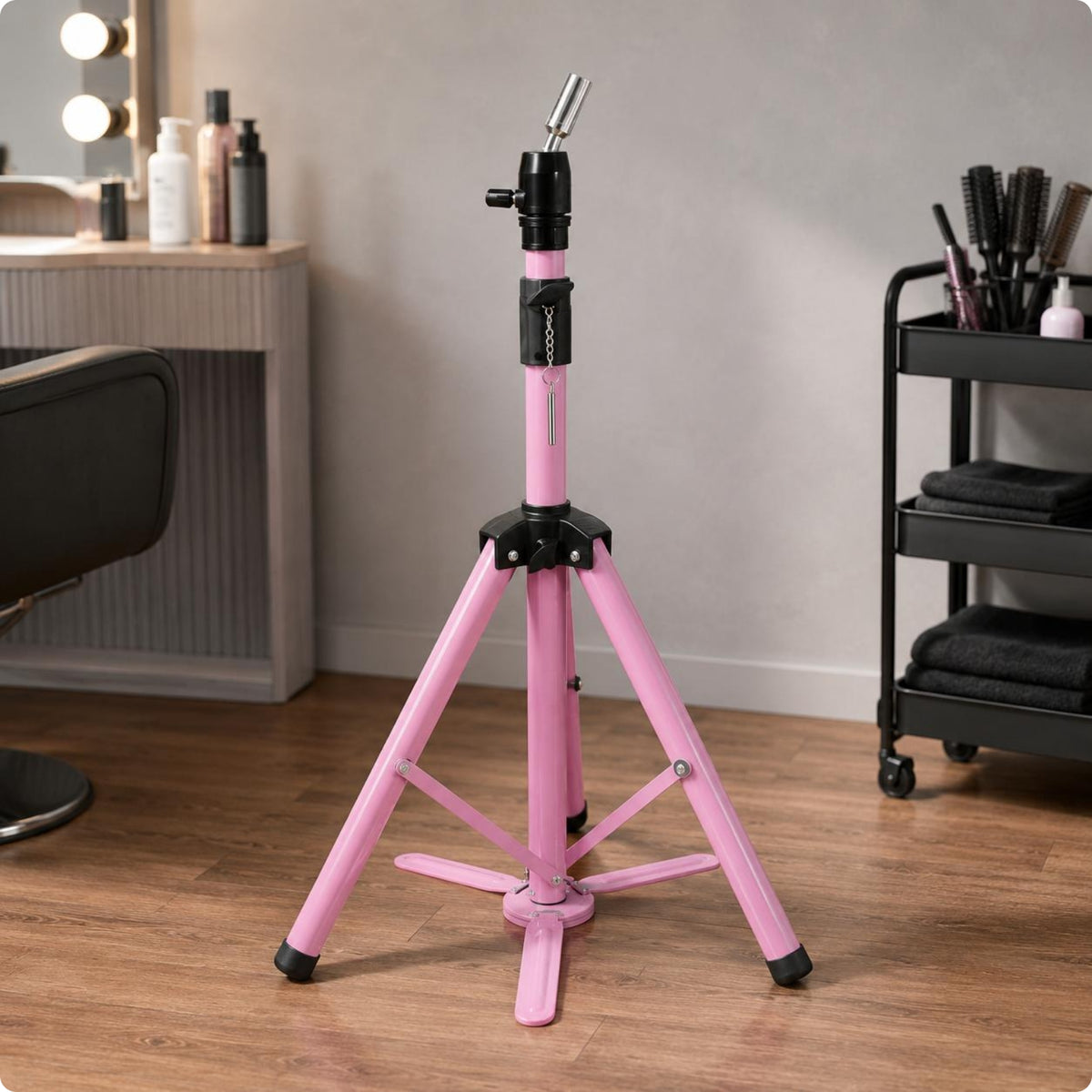 Hairpiece Tripod Stand Foot Pedal Mannequin Head Stand Foldable