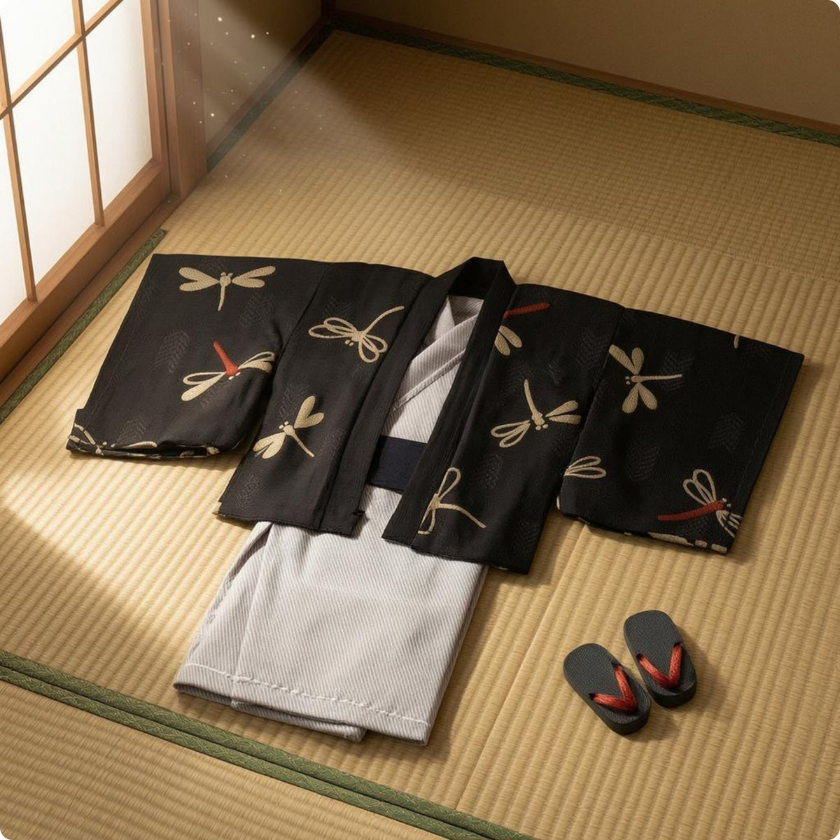 Doll Kimono Outfit Wide Sleeves Doll in Kimono Attire Outfit Wooden Sandals Toy Clothing