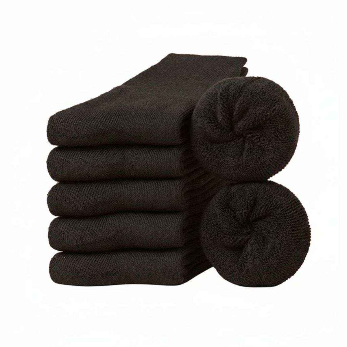 Men's Winter Tube Socks, Thick, Black