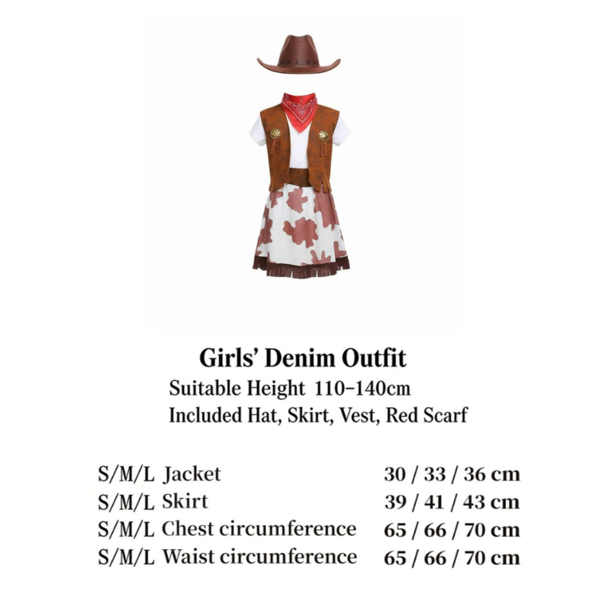 Cowboy Costume Set Fringed Vest Western Themed Outfit Family Matching Cowgirl Costume Set for Halloween