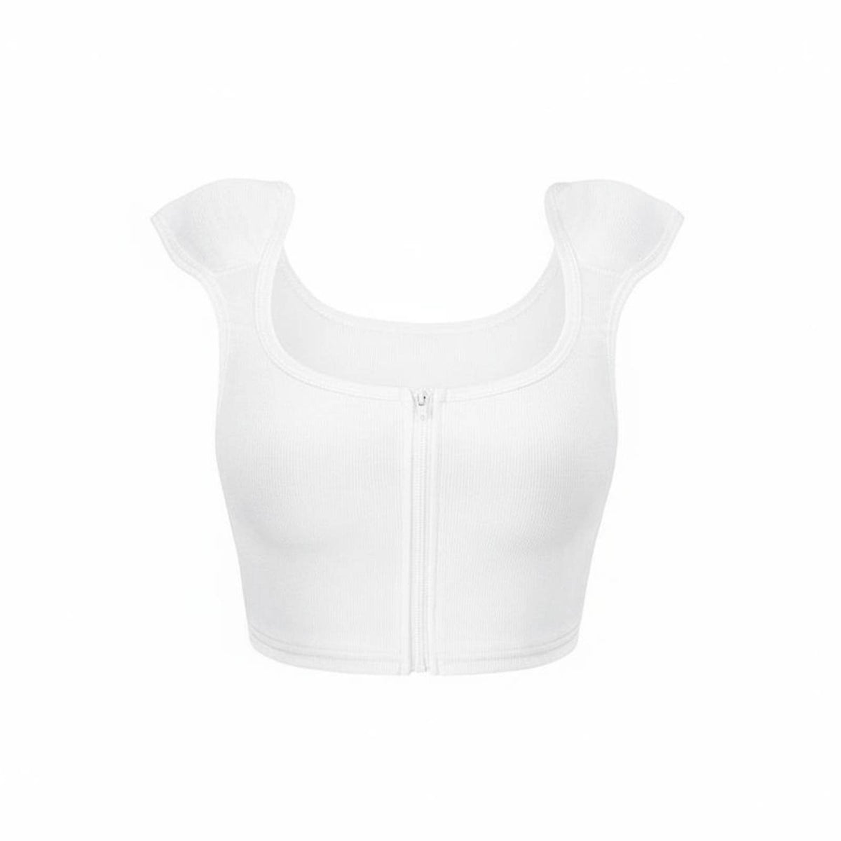 Cosplay Chest Binder Undergarment Shoulder Pads Zipper Closure Shoulder Pad Binder Top Breathable Shapewear Top for Tomboys
