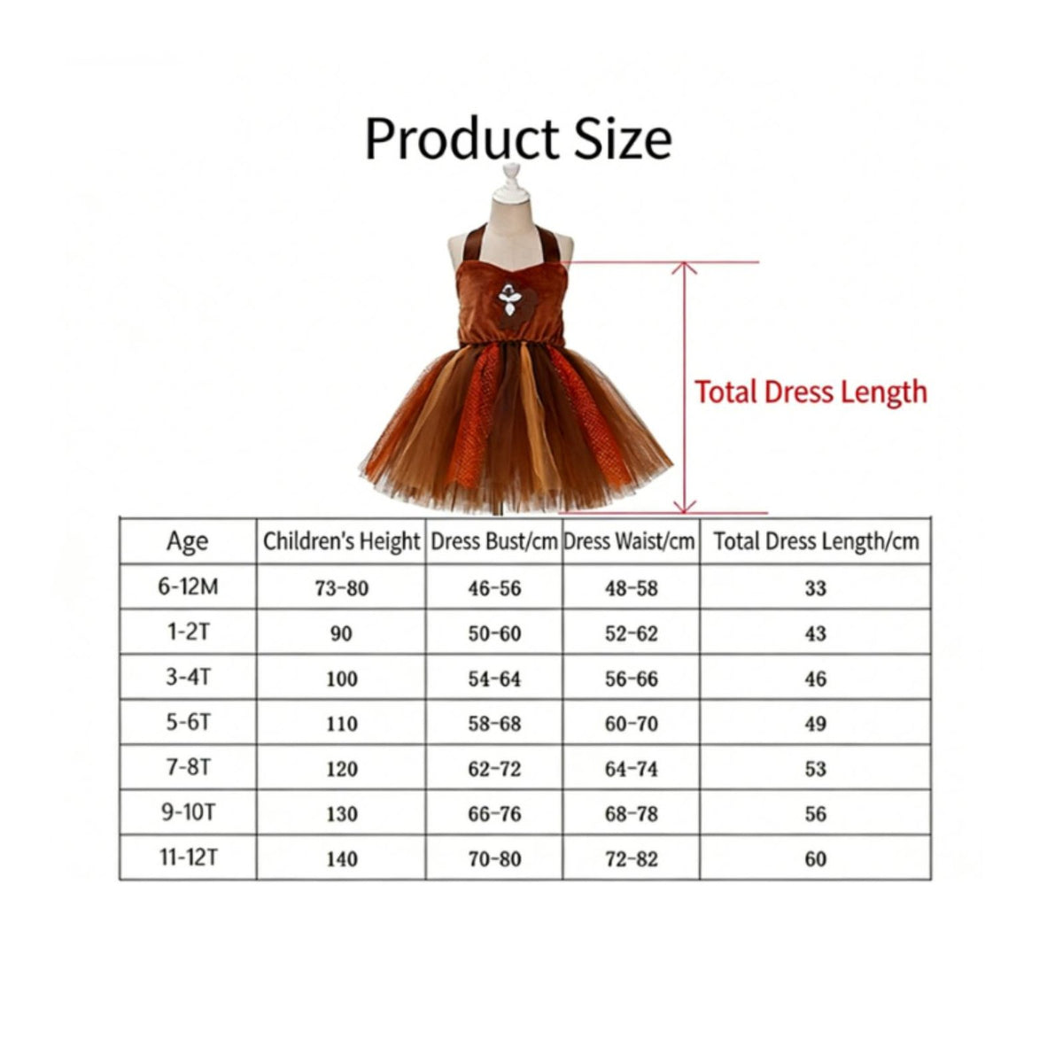 Squirrel Costume Dress Soft Bodice Creature Tutu Outfit for School Play