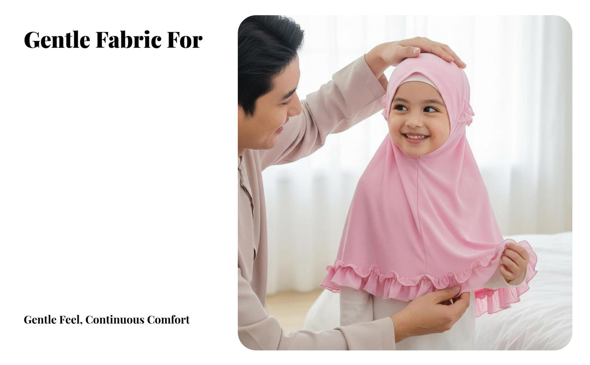 Frill Hem Lace Hijab, Malay Sheer Fabric, Girls Headscarf, Middle East, Saudi Style