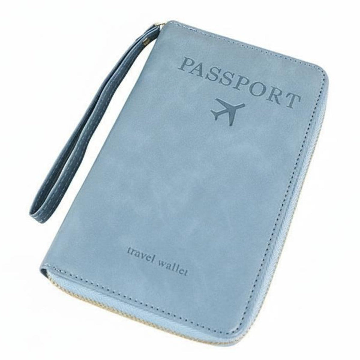 Passport Holder Multi-Functional Blocking Travel Wallet Zipper Closure