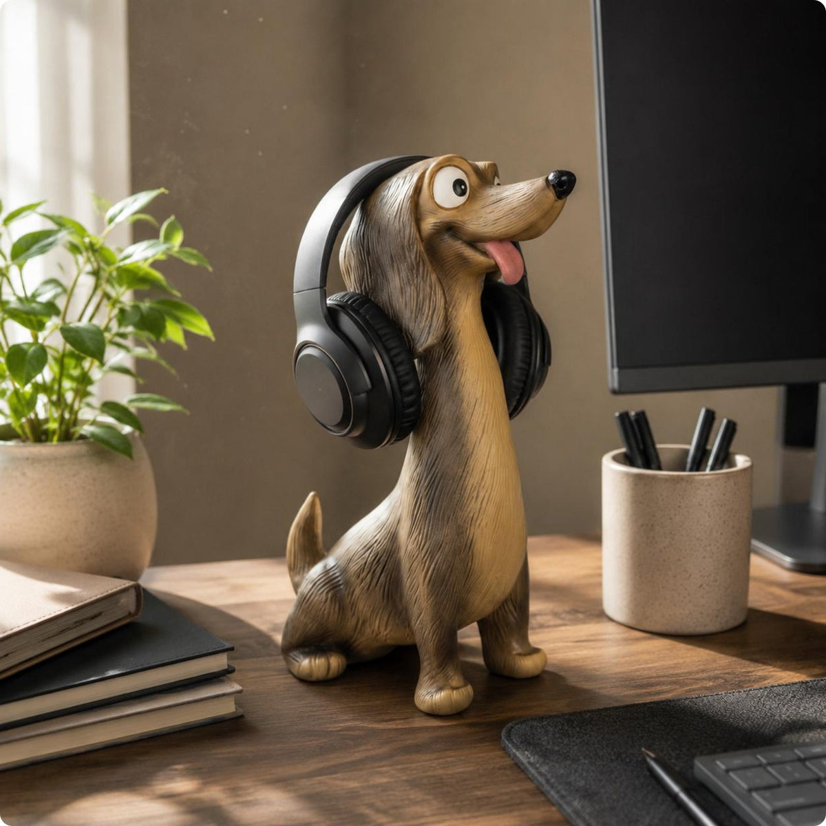Dog Headphone Stand Decorative Creature Headphone Stand Cute for Office