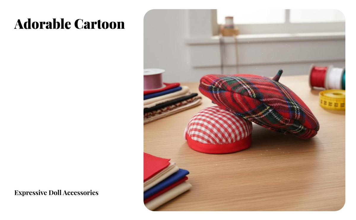 Doll Accessory Versatile Decoration Hat and Scarf Set Tiny Cap Hat