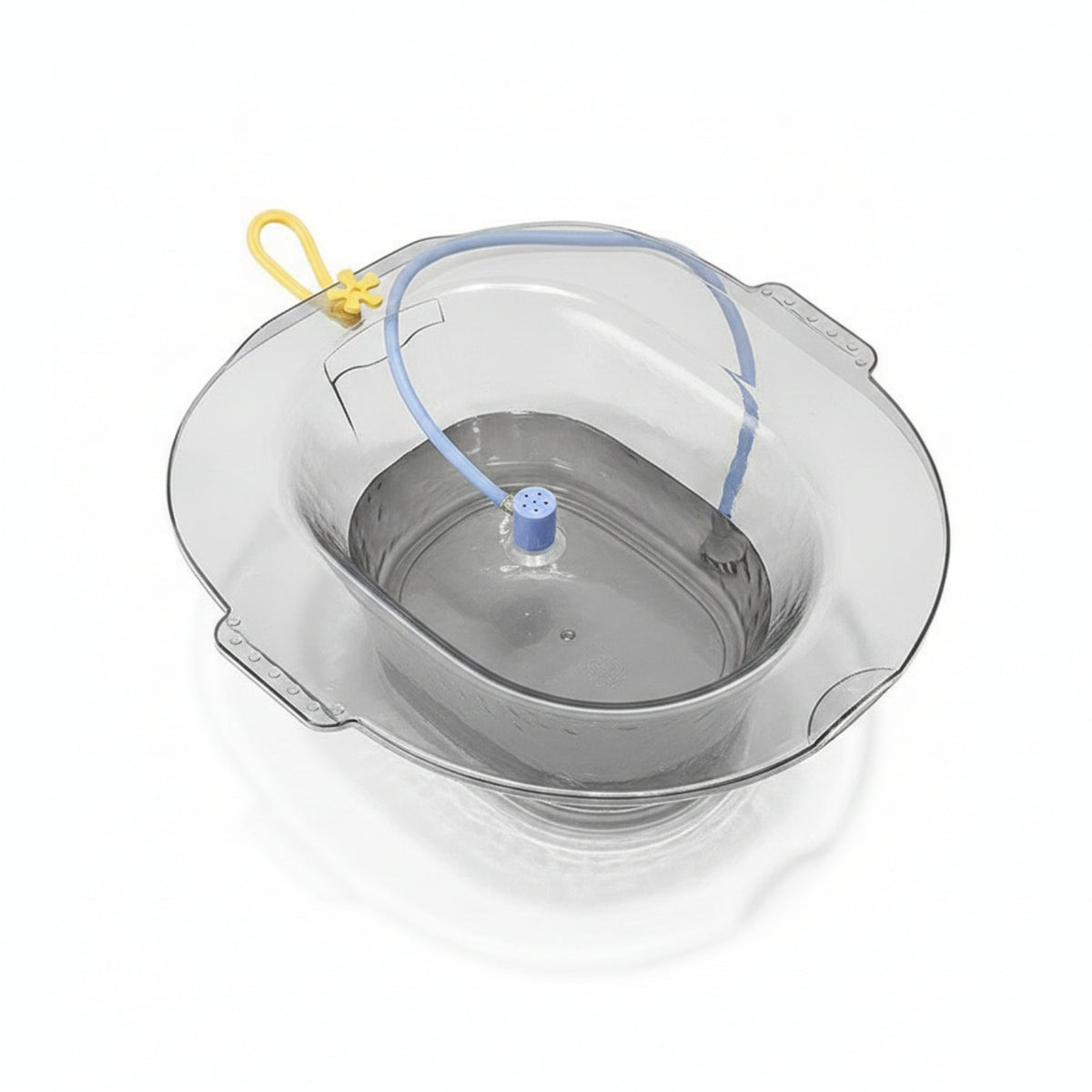 Sitz Bath with Flusher Toilet-Mounted Sitz Bath Basin Translucent
