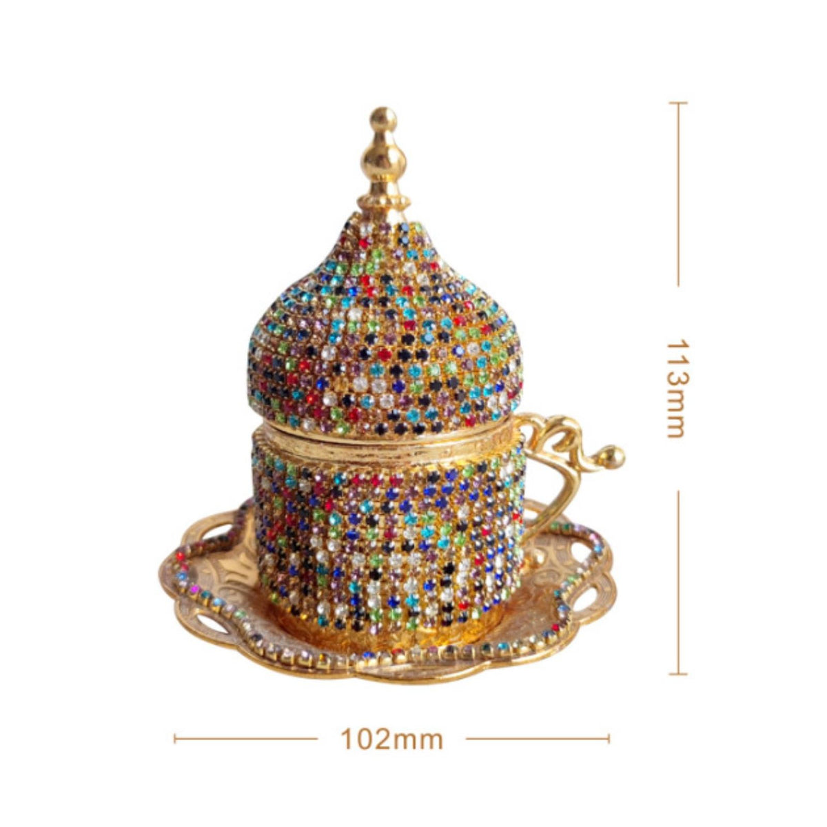 Gold Turkish Cup Set European Design Turkish Coffee Cup Set Luxury for Tea Time