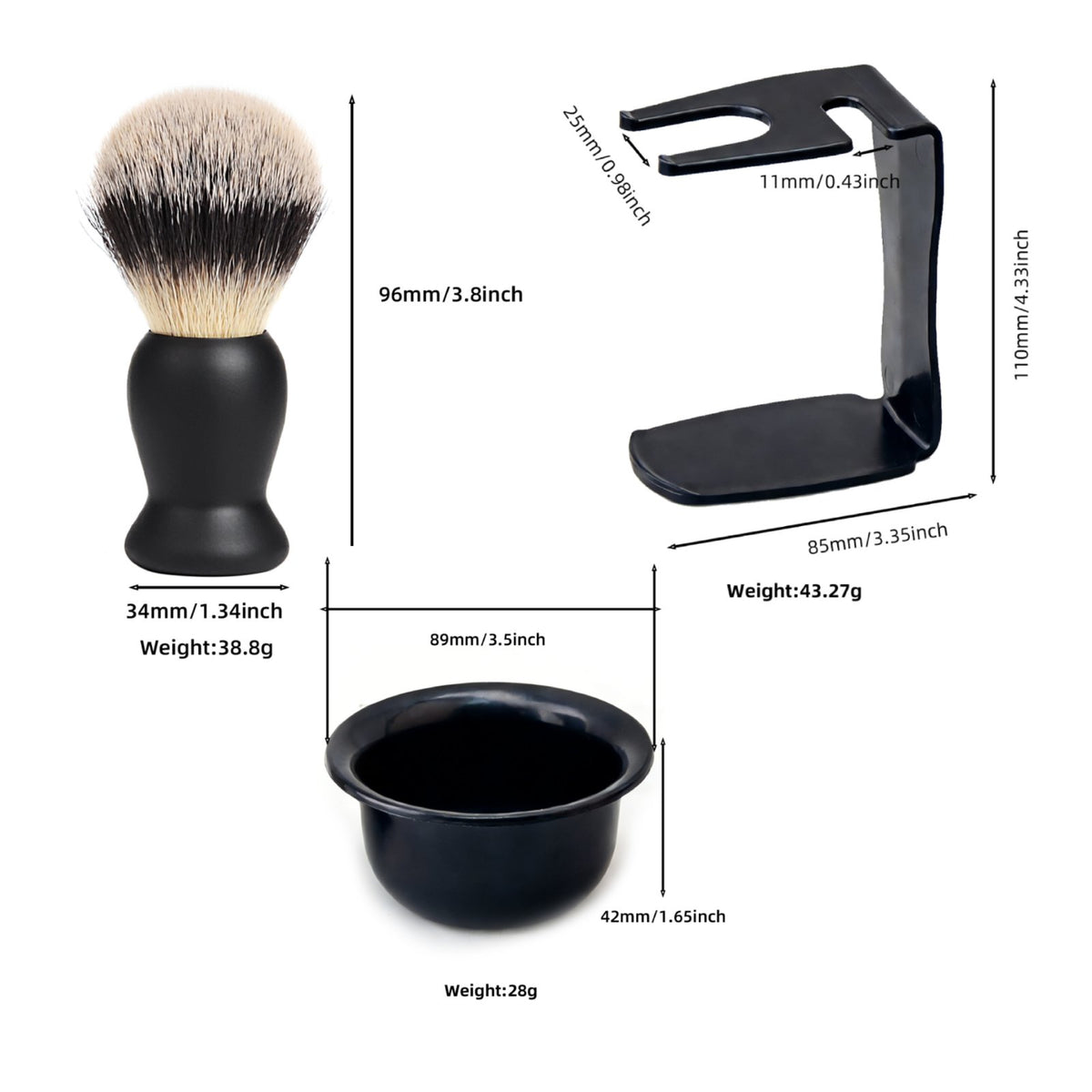 Shaving Brush Bowl Stand Set Classic Design Shaving Brush Bowl Stand Easy To