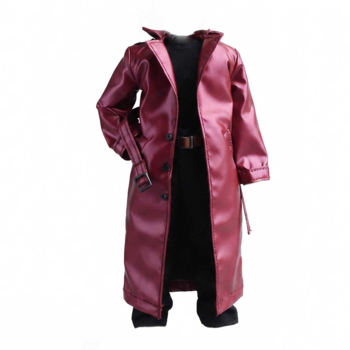 4 Pieces 1/12 Scale Trench Coat Long Lapel Action Figure Clothes Set Straight-Leg Trousers Trench Coat Outfit