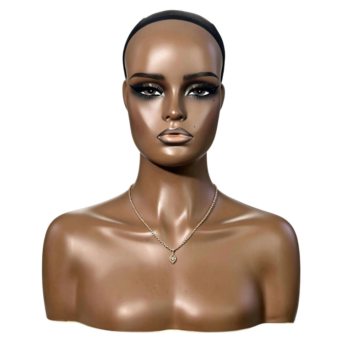 PVC Mannequin Head Torso Sculpted Neck Female Mannequin Bust Sturdy Material