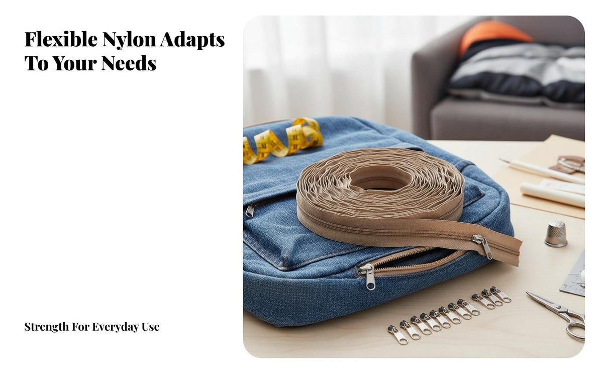 Double-Headed Design No. 5 Nylon Coil Zipper Slider Wide Compatibility Replacement Zipper Slider DIY Repair Slide Fastener Easy Installation for DIY Enthusiasts, Tailors, Beginners, Upholstery Projects, Bag Making, Camping, Bedding Customization