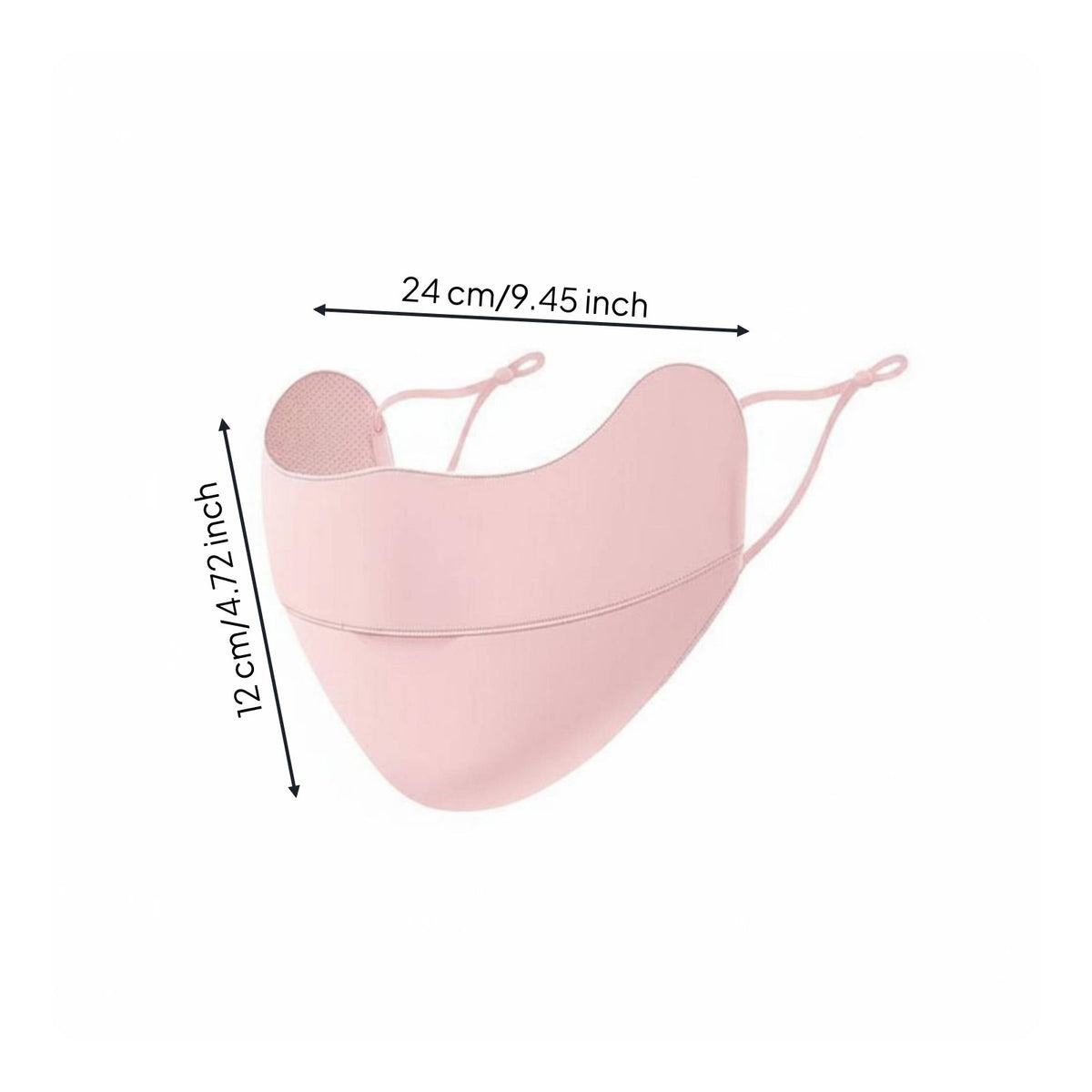 Cooling Facial Sun Cover Breathable Protection Face Covering SPF 50+ Equivalent Refreshing Silk Sun Cover for Driving, Travel