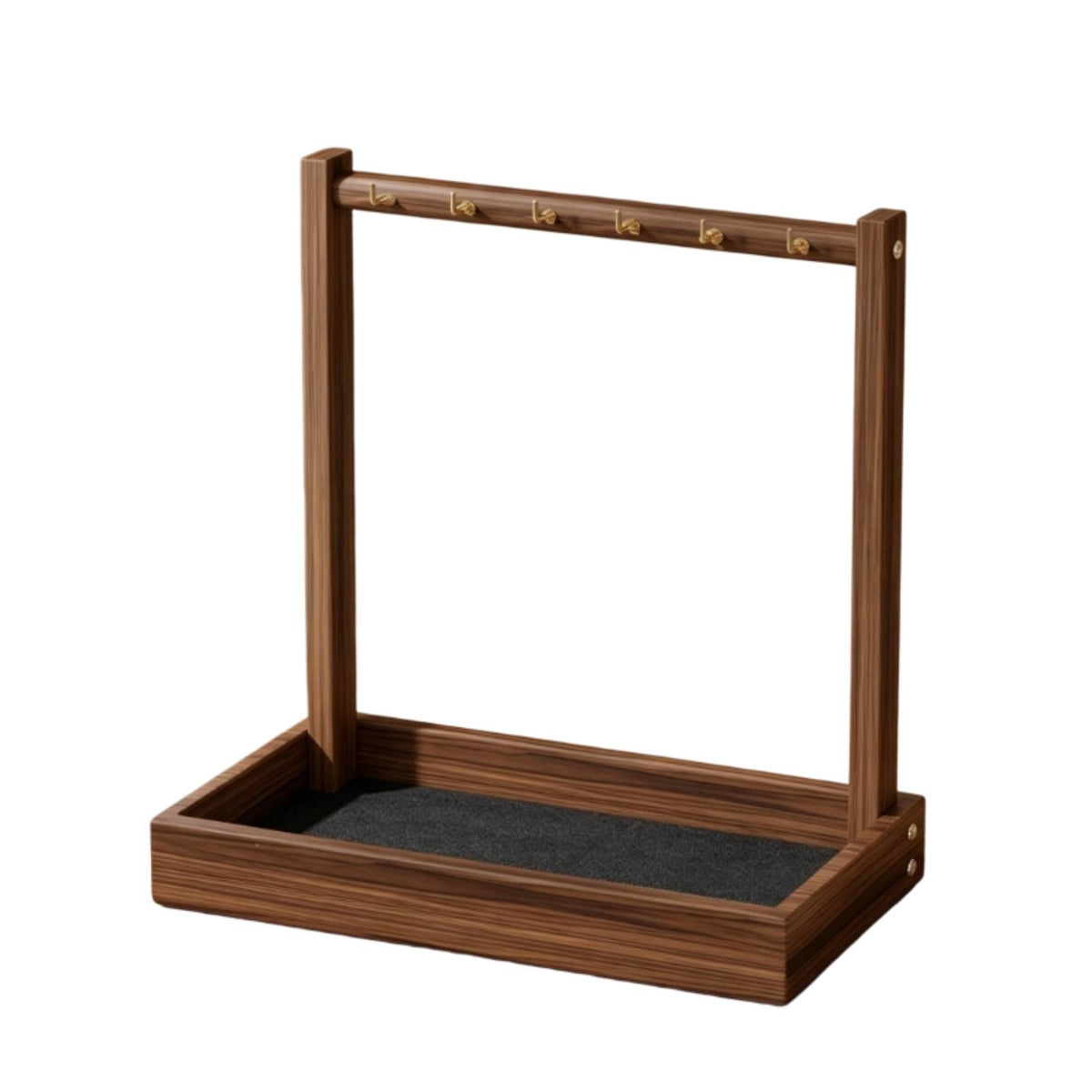 Jewelry Stand with Band Tray Rectangular Jewelry Organizer with Hooks for Women