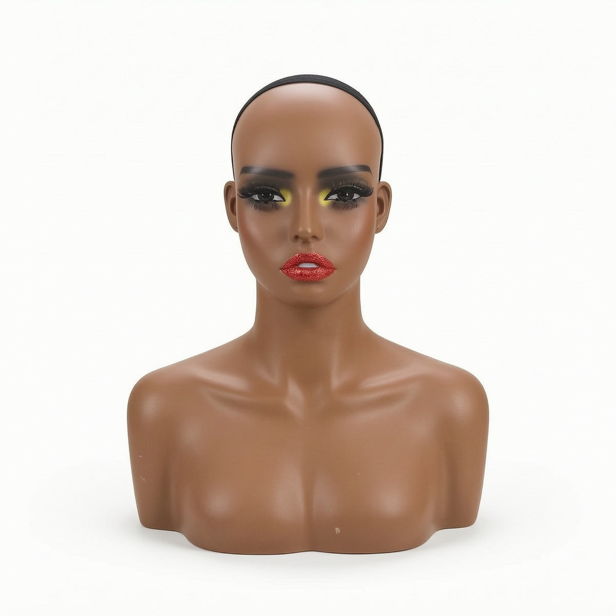 Mannequin Head with Shoulders Bald for Retail Stores, Jewelers