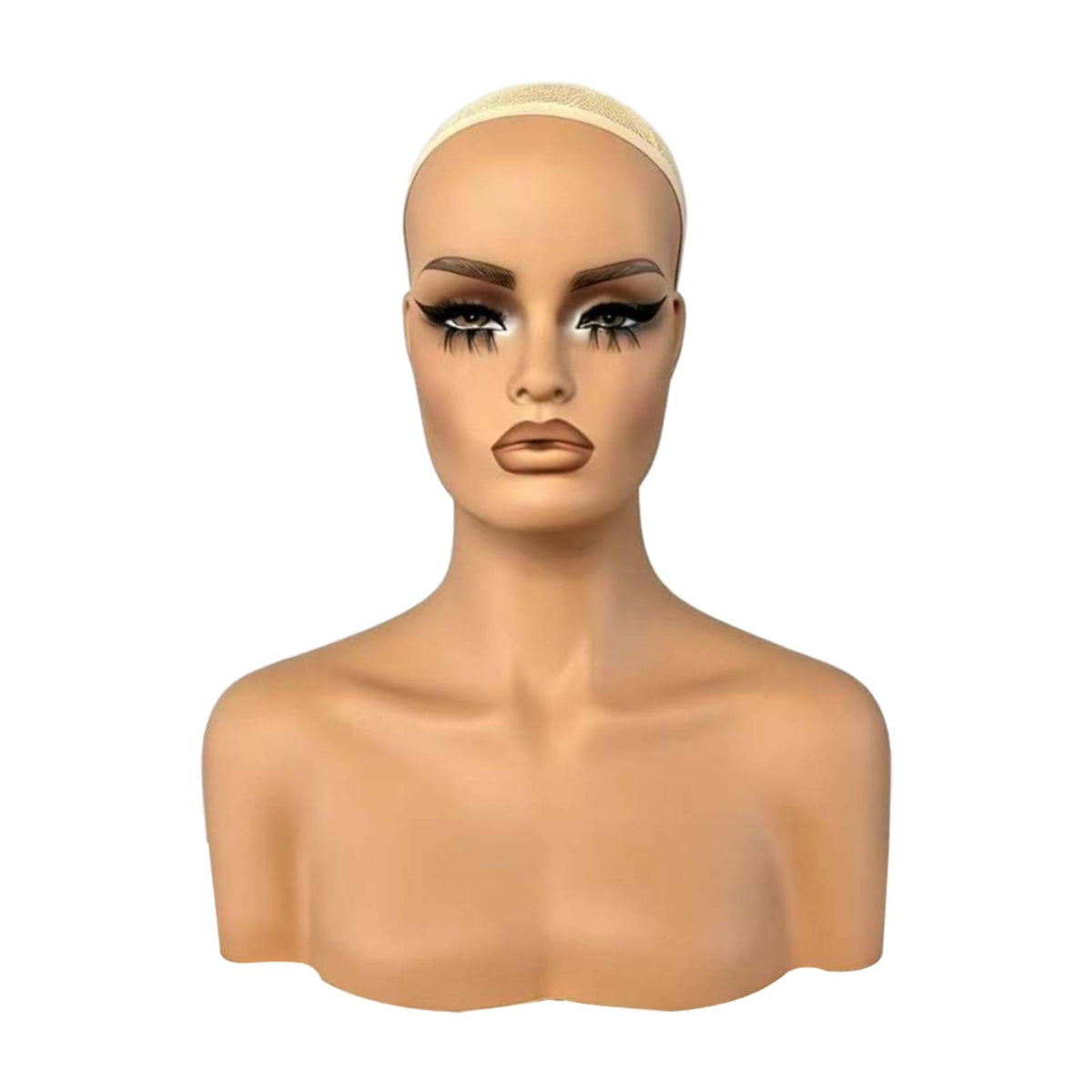 Hairpiece Mannequin Head Gradient Finish Bust Mannequin Head Human-Like Face Display hairpiece display stand