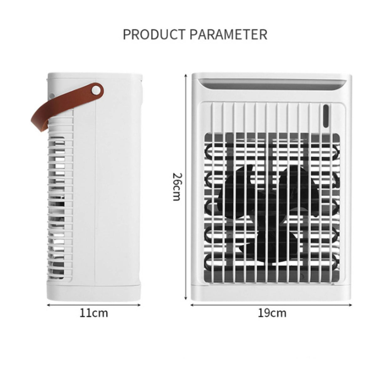 Colorful Night Light Desktop Water Cooling Fan 5 Speed Settings Portable Air Cooler Fan Adjustable Airflow for Office, Bedroom, Dorm Room