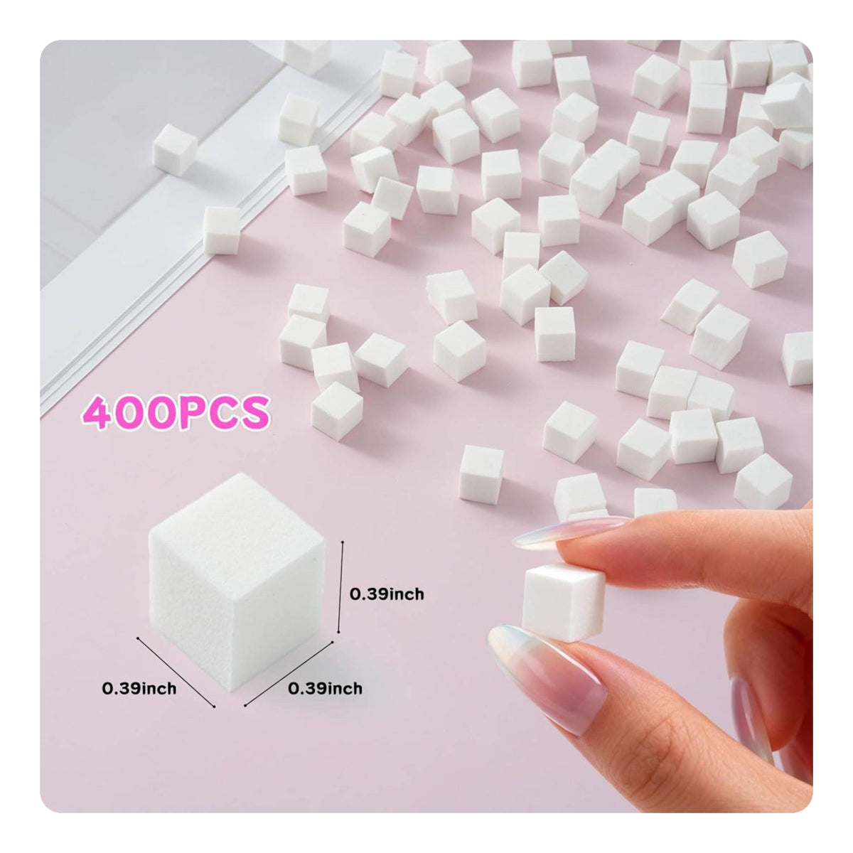 400 Pieces Gradient Nail Sponge Easy to Use Ombre Nail Art Sponge Single-Use