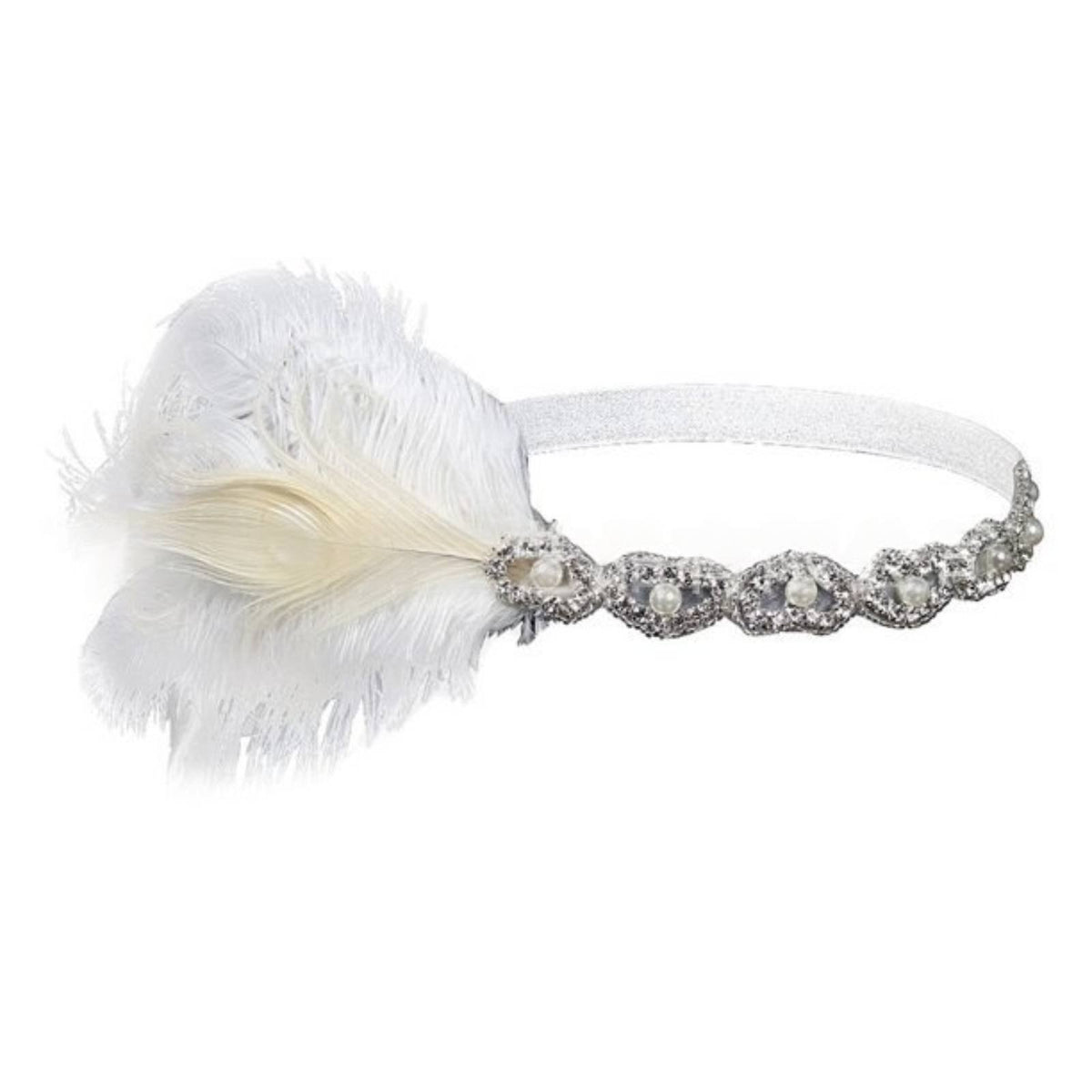 Jazz Age Feather Headband Vintage Design Peacock Feather Headdress 1920s Dancer Headband Jazz Age 1920s Dancer Headpiece