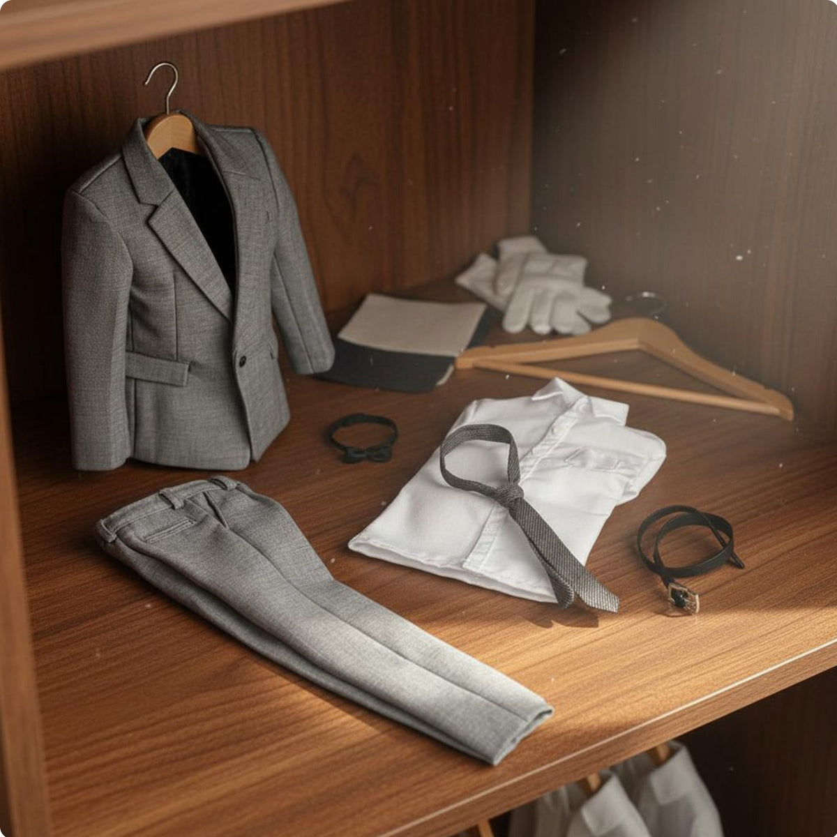 1/6 Scale Suit Set Realistic Detail Action Figure Formal Wear for Collectors, Hobbyists