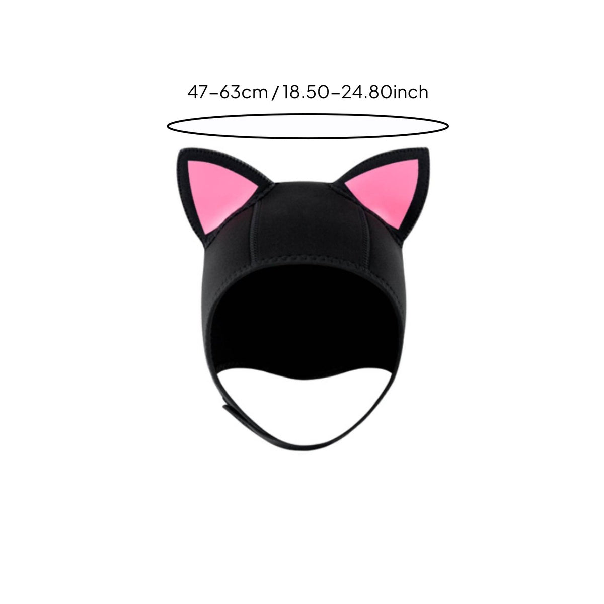 Cat Ear Diving Hood Sun Protection Animal Ear Neoprene Hood Water Sports Gear for Women, Snorkeling