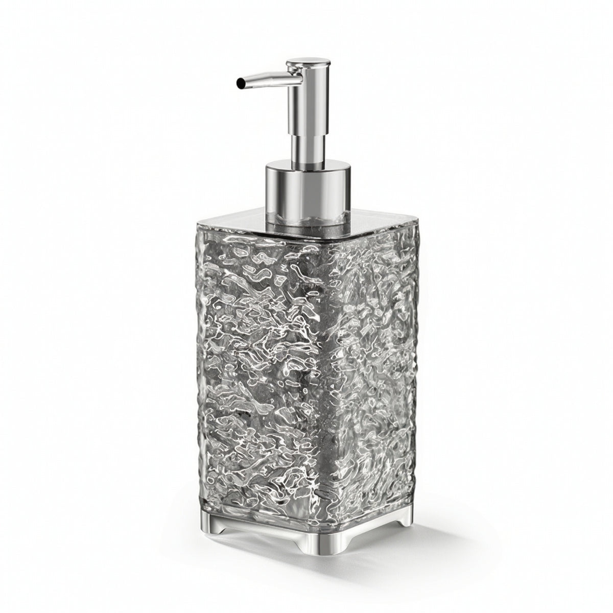 Pump Bottle Textured Container Clear for Countertop, Kitchen