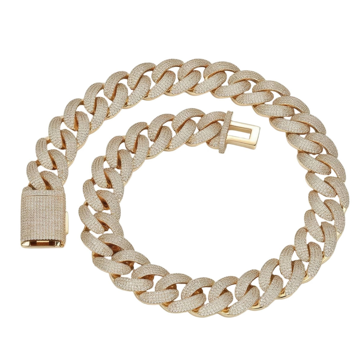 Curb Link Necklace Iced-out Curb Link Chain Statement for Everyday Wear