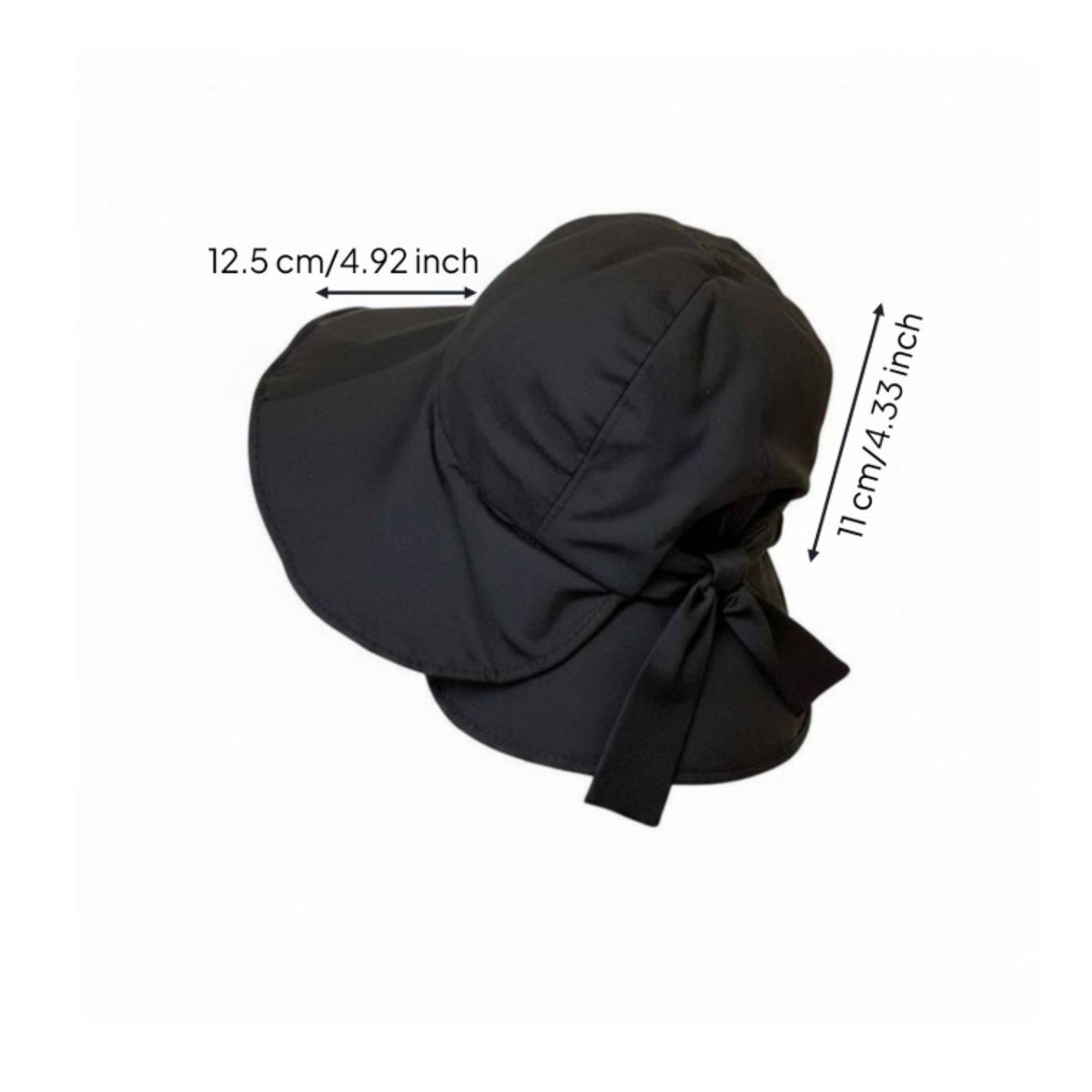 Foldable Fisherman Hat Lightweight Bowknot Sun Hat Ponytail Friendly for Girls
