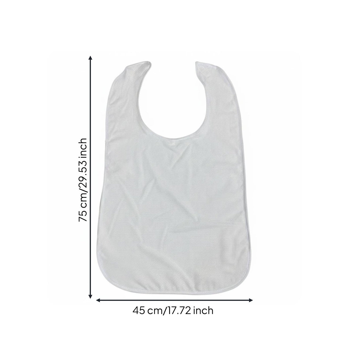 Elderly Feeding Bib Adjustable Neck Closure Washable Adult Bib for Nursing Homes
