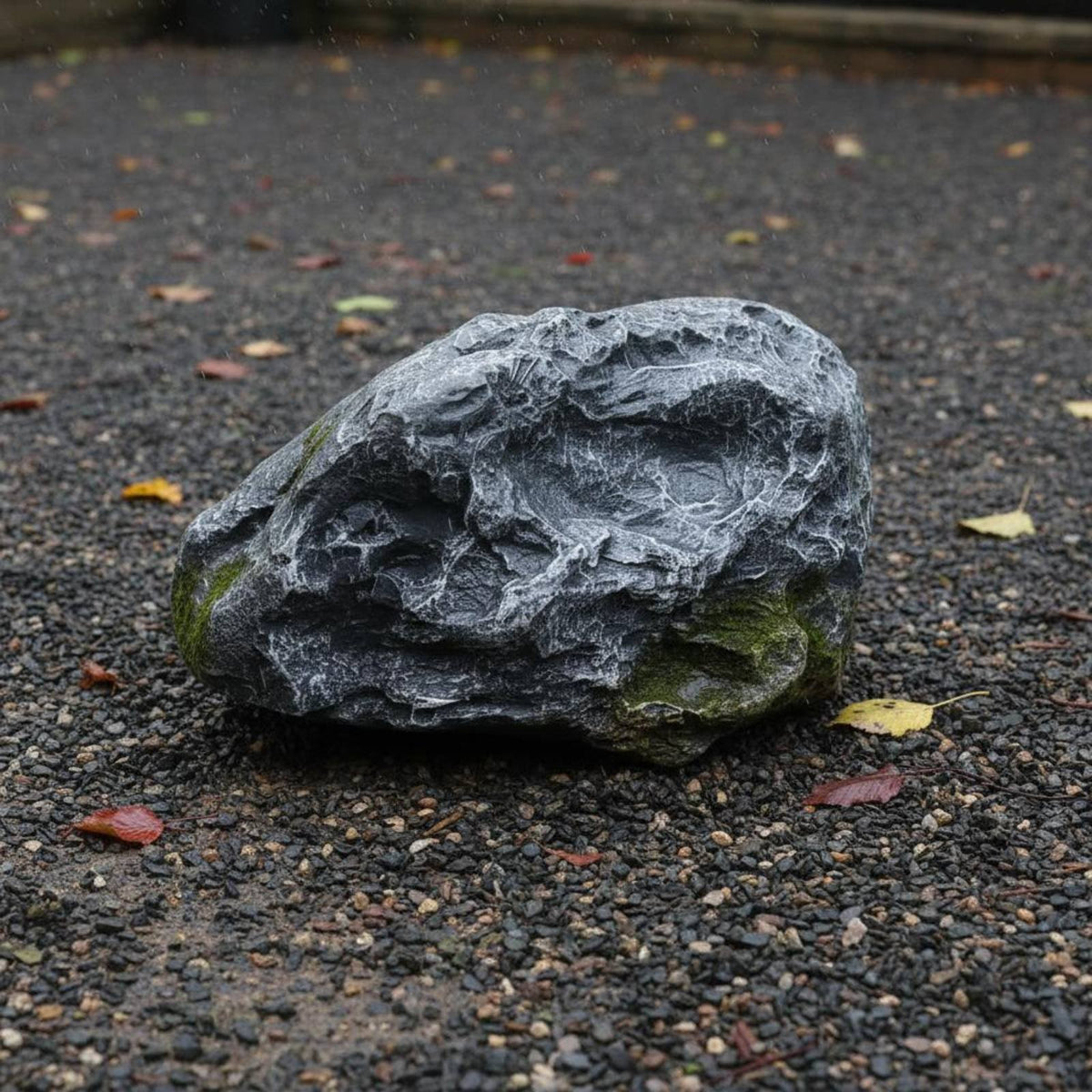 Fiberglass Landscape Rock Weather Resistant Realistic Landscape Rock Resin Garden Boulder Low Maintenance Artificial Stone