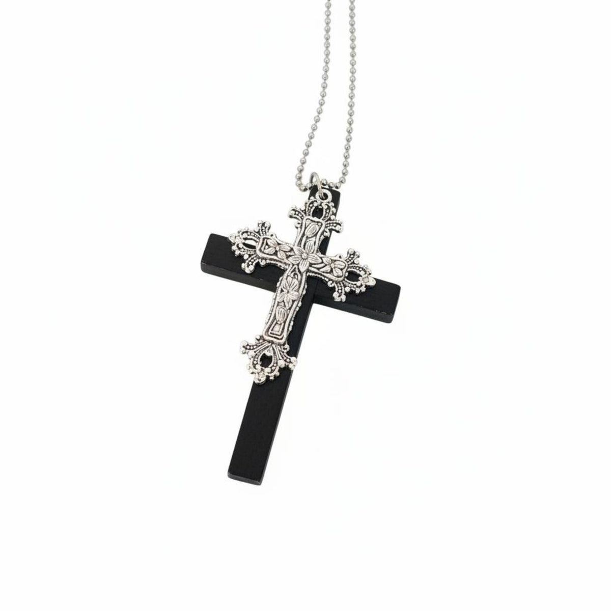 Large Cross medallion medieval-inspired and design Statement Cross medallion chain Dark artistic and design