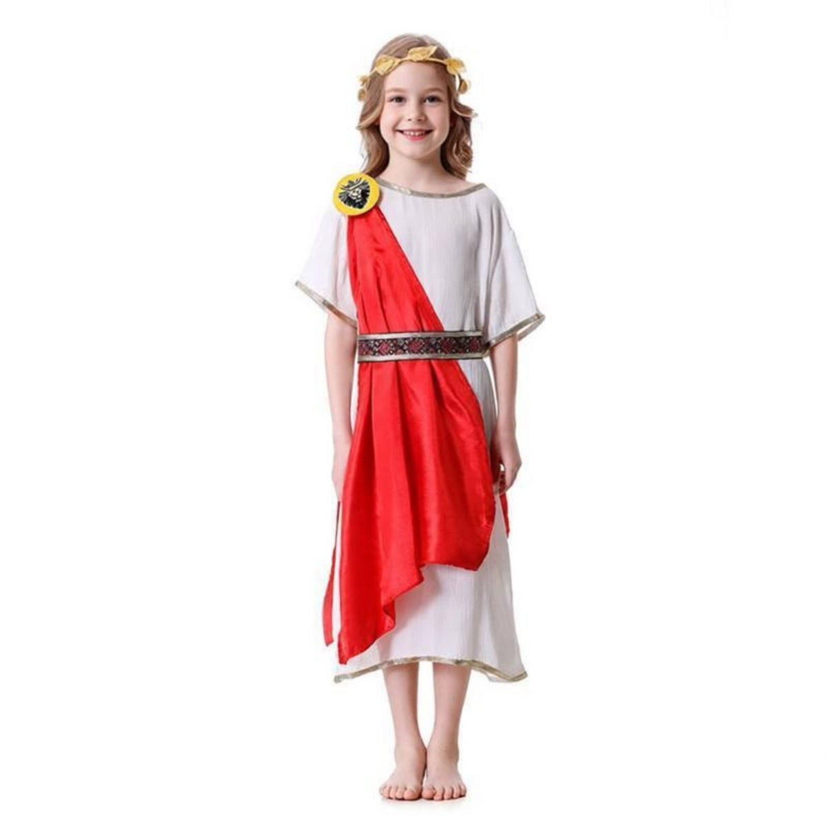 Ancient Roman Costume Historical Theme Roman Emperor Robe Traditional Al Deity Costume Family Matching Caesar Toga Away Fit