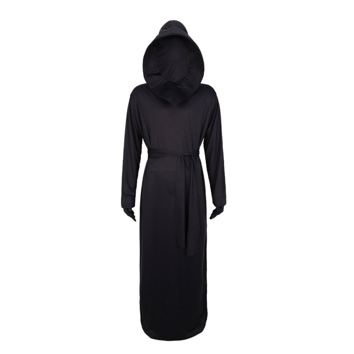 Hooded Specter Costume Tailored Black Specter Robe Shaped Design Black Hooded Garment