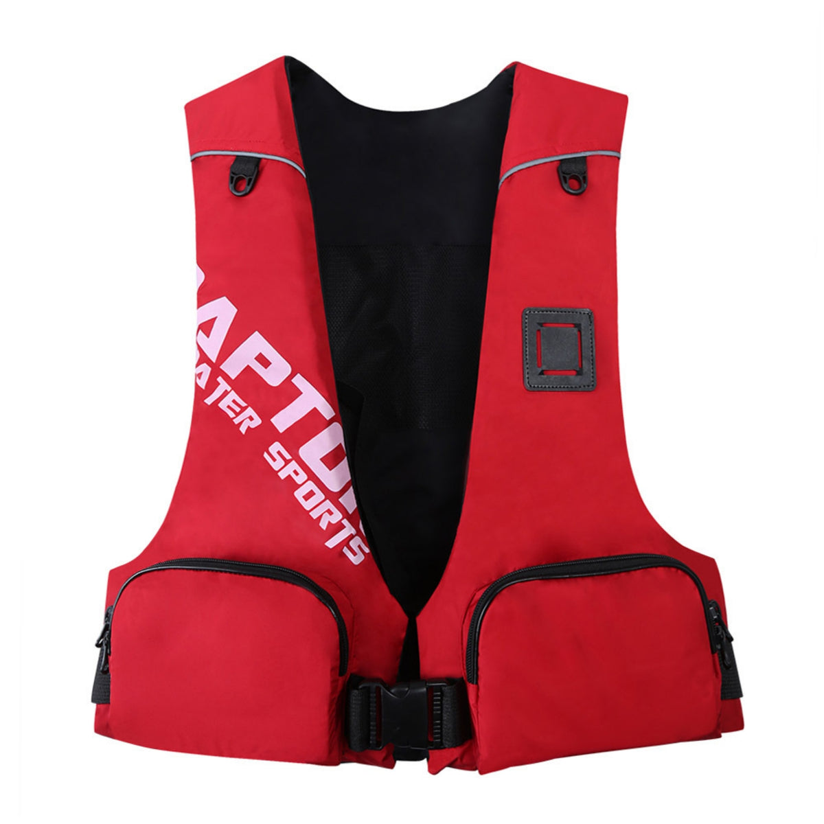 Sleeveless Life Jacket Reflective Piping Mesh Life Vest No Inflation Required