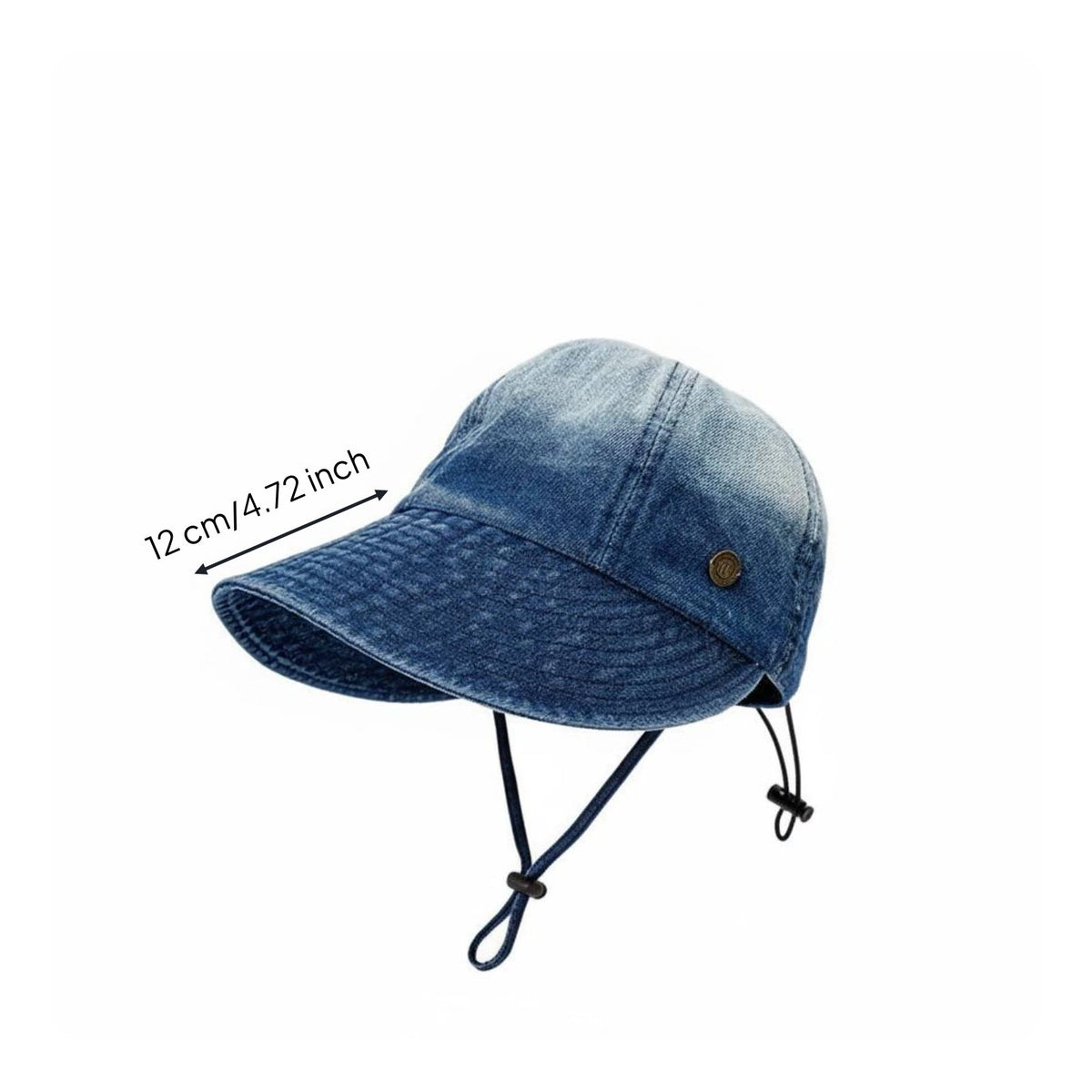 Denim Wide-Brim Hat Lightweight Headwear Breathable Material for Summer, Outdoor