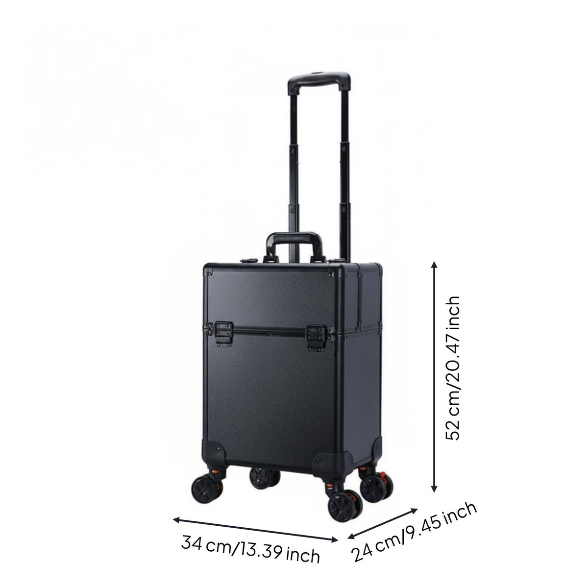 Makeup Artist Trolley Case Large Capacity Rolling Makeup Case Waterproof Surface for Nail Technicians, Salon