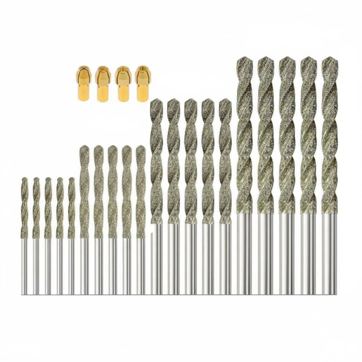 20 Pieces Diamond Burr Tool High Hardness Engraving Burr Wear-resistant Rotary Grinding Bits