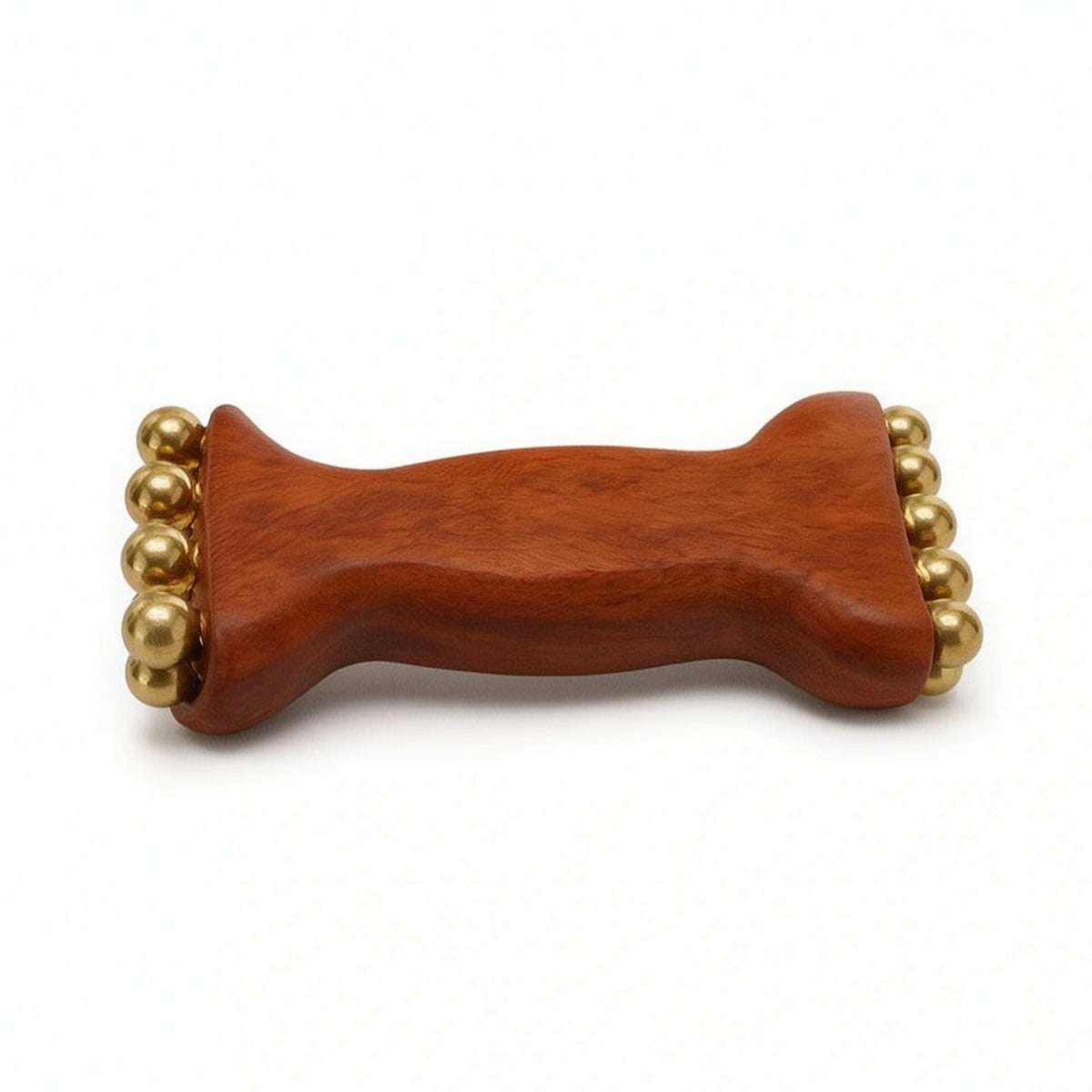 Facial Massage Tool with Two Sides Manual Wooden Face Massager with Metal Beads