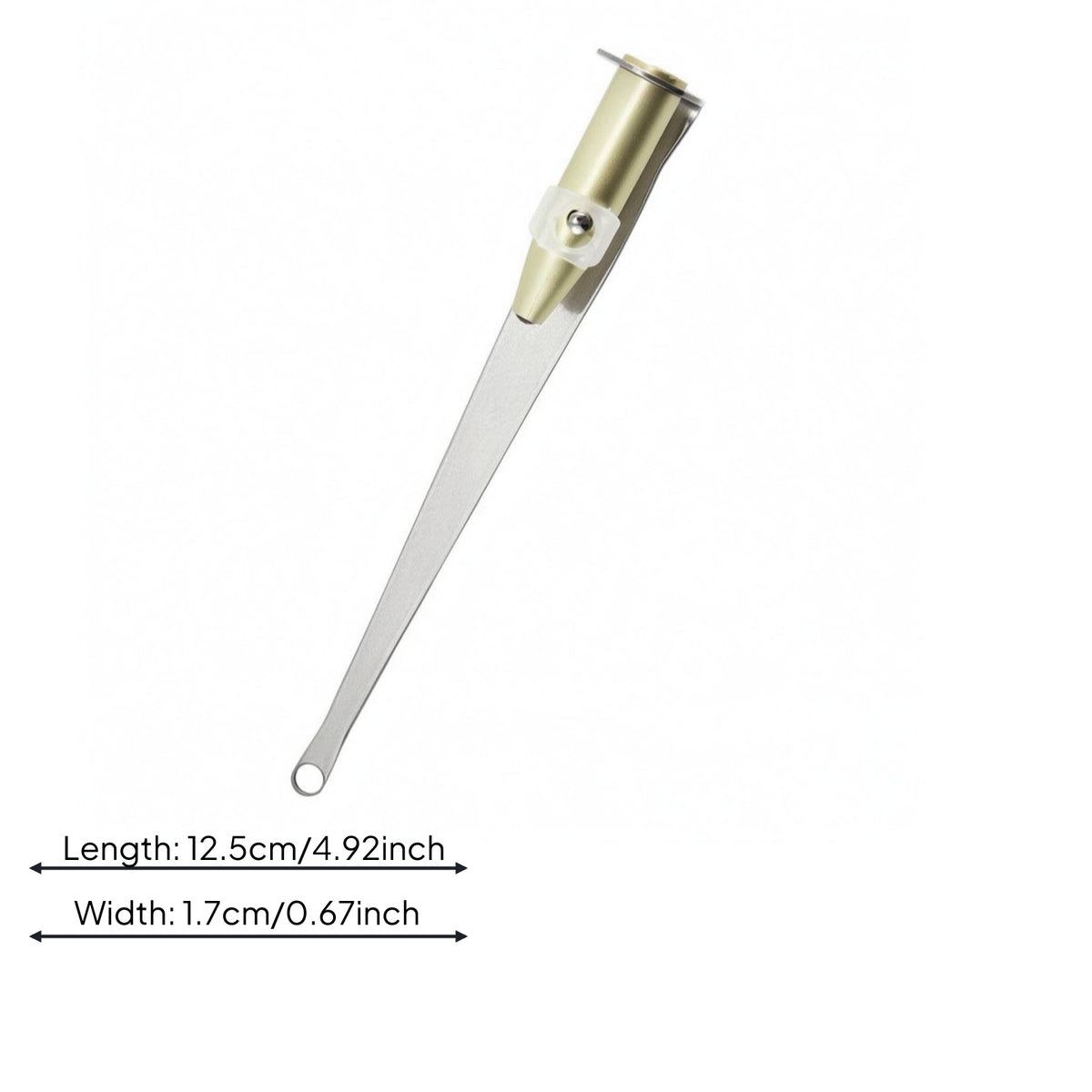 Metal Tonsil Stone Remover Loop Opening Oral Cleaning Tool Gold-Colored