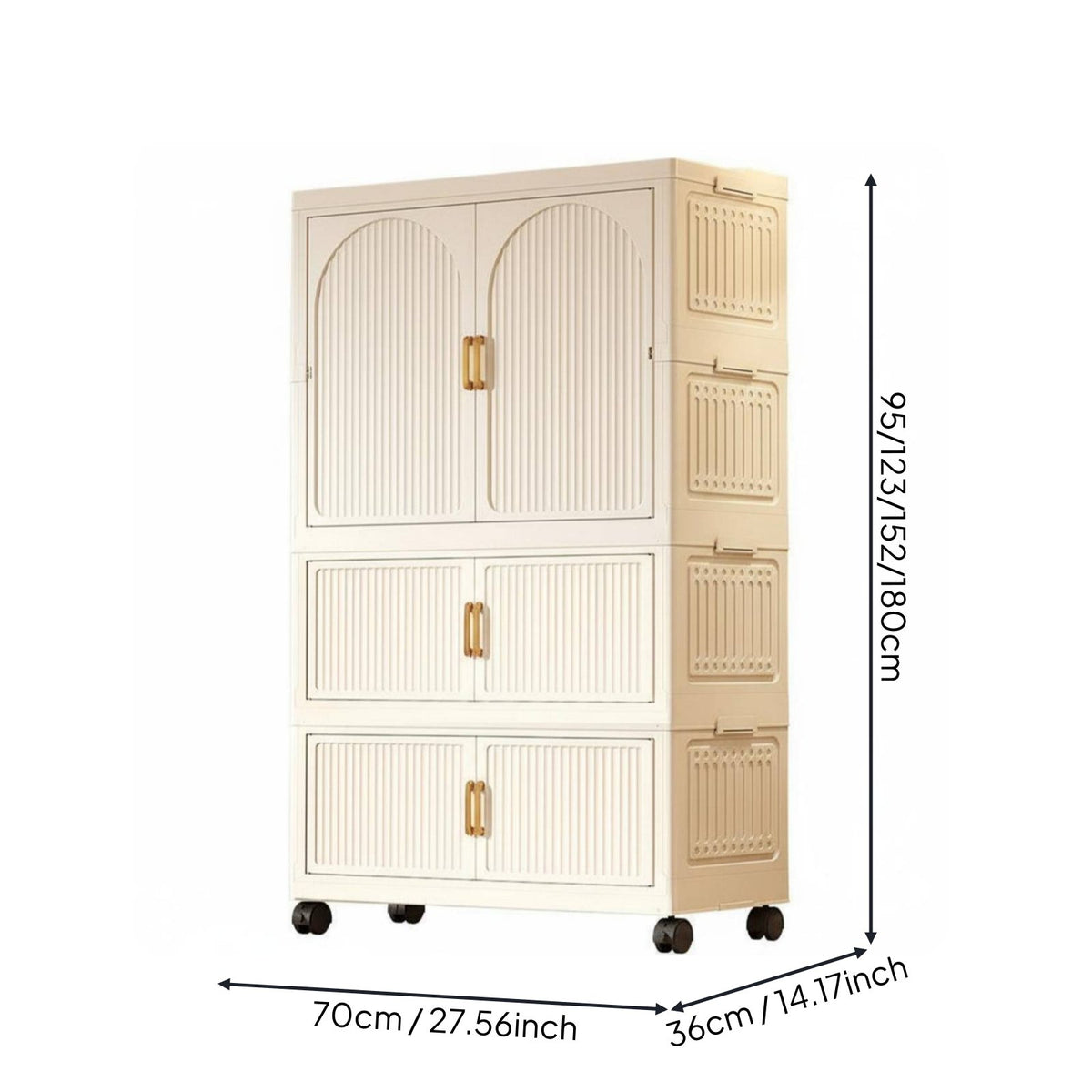 Multi-Tier Plastic Closet Large Capacity Stackable Storage Drawers for Playroom