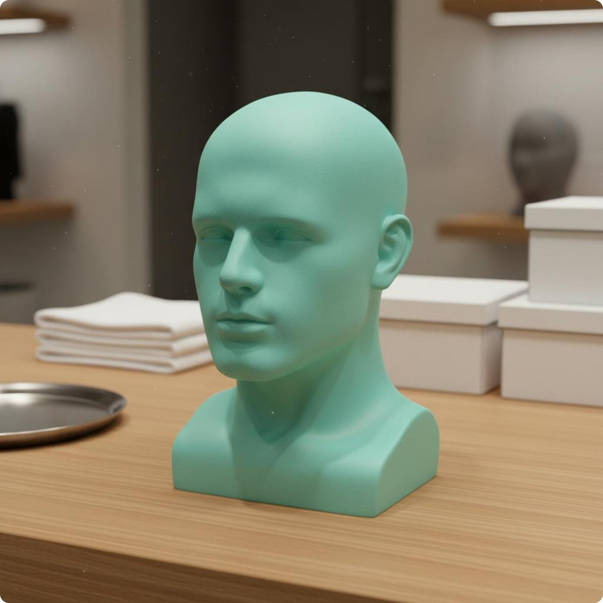 Male Mannequin Head Versatile Pvc Mannequin Head Home Decor for Showroom