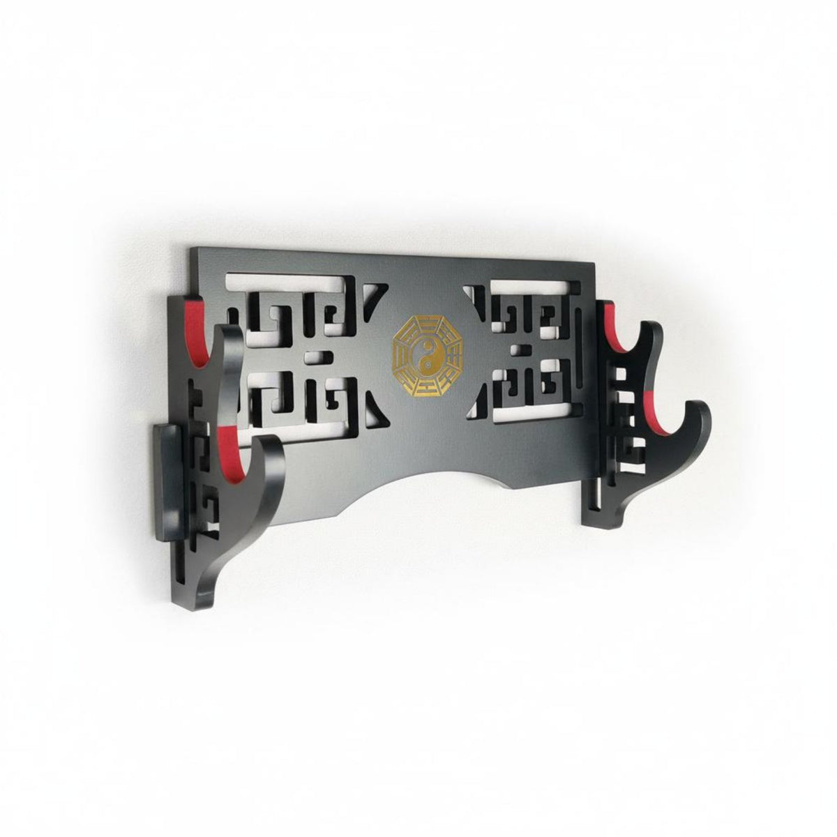 Chinese Design Rack Tai Energy Bagua Pattern Wall Mounted Blade Rack for Dojo